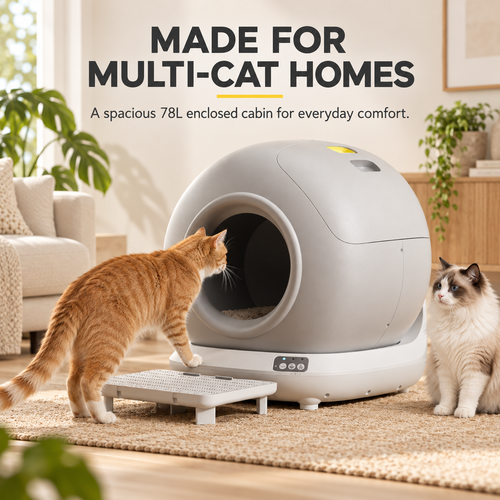 PetSharp AutoClean™ 78L Smart Self-Cleaning Cat Litter Box