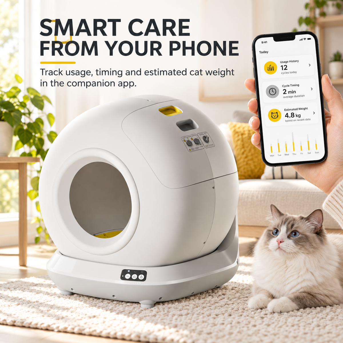 PetSharp AutoClean™ 78L Smart Self-Cleaning Cat Litter Box