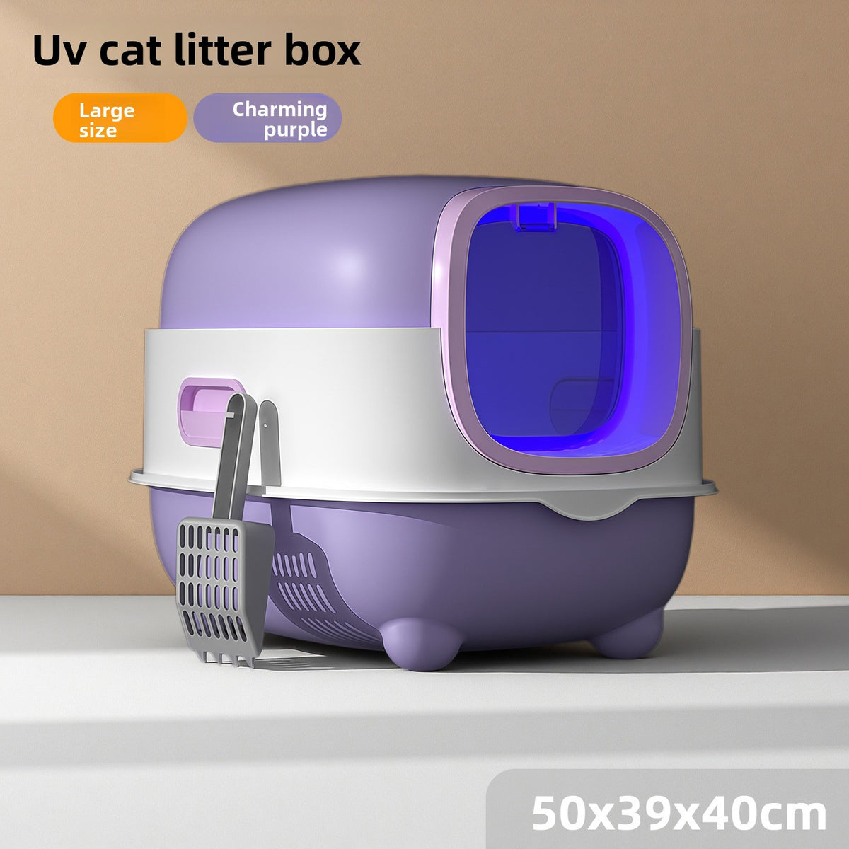 PetSharp FreshGuard? Enclosed Cat Litter Box with UV Odour Control
