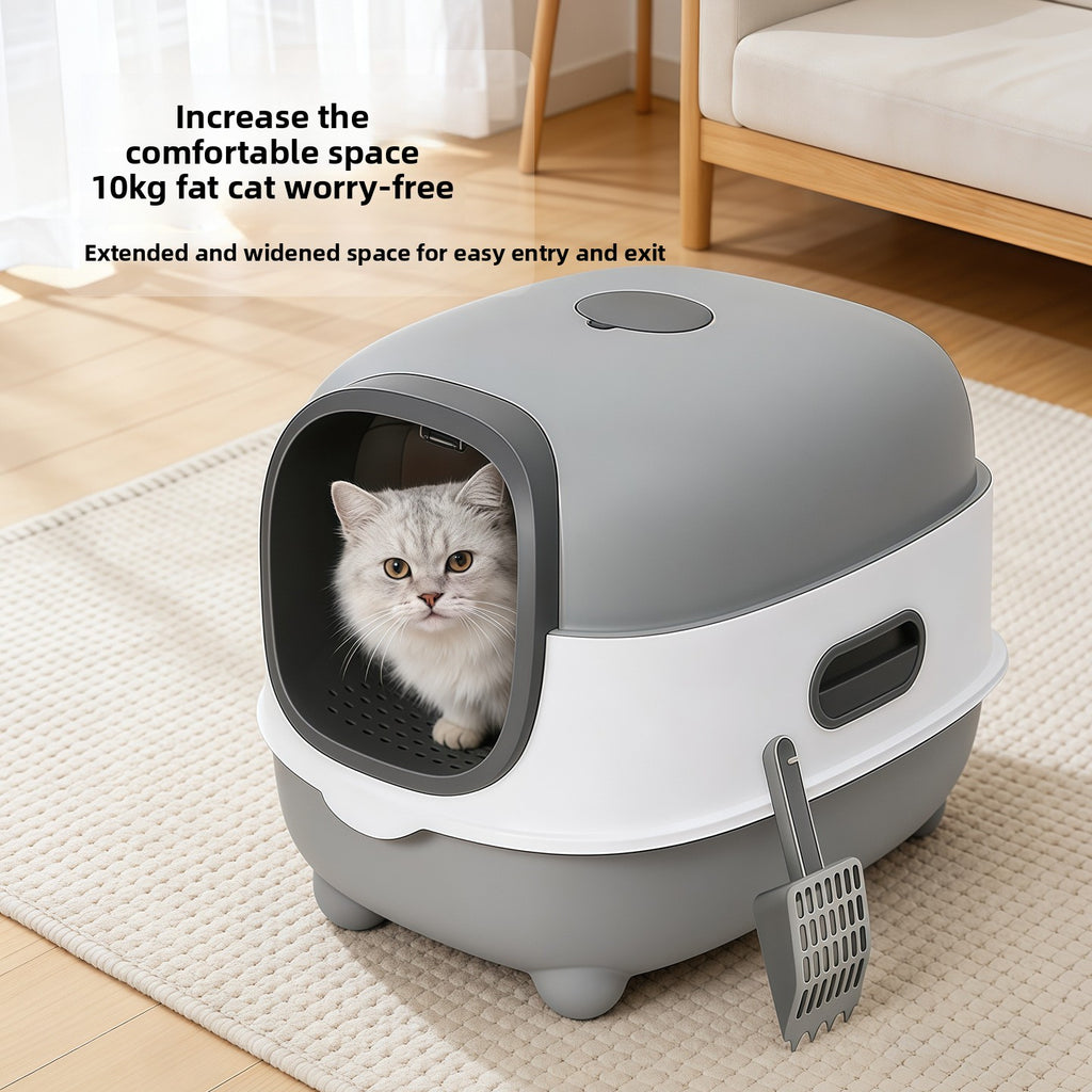 PetSharp FreshGuard? Enclosed Cat Litter Box with UV Odour Control