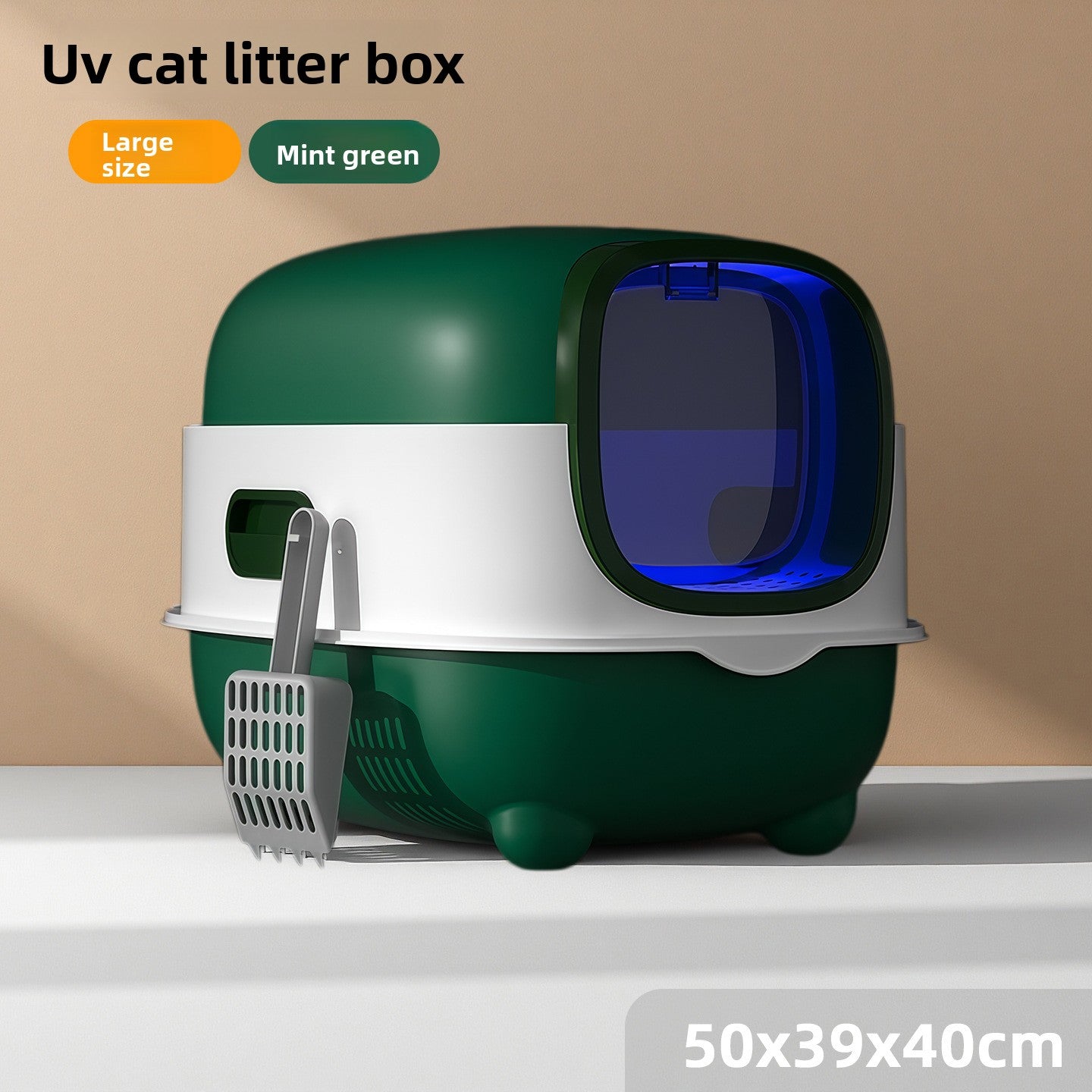 PetSharp FreshGuard? Enclosed Cat Litter Box with UV Odour Control