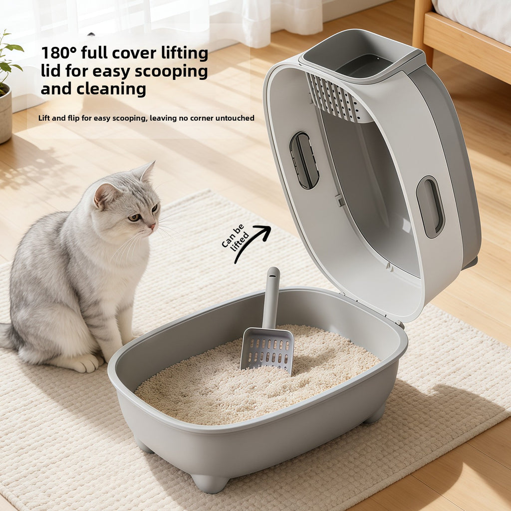 PetSharp FreshGuard? Enclosed Cat Litter Box with UV Odour Control