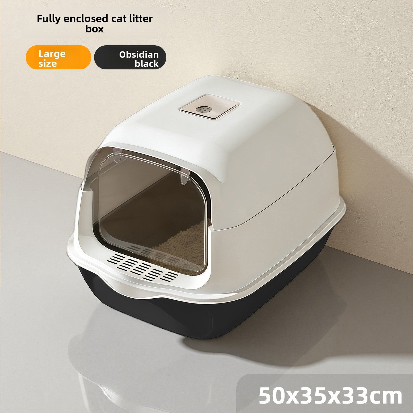 PetSharp FreshGuard? Enclosed Cat Litter Box with UV Odour Control