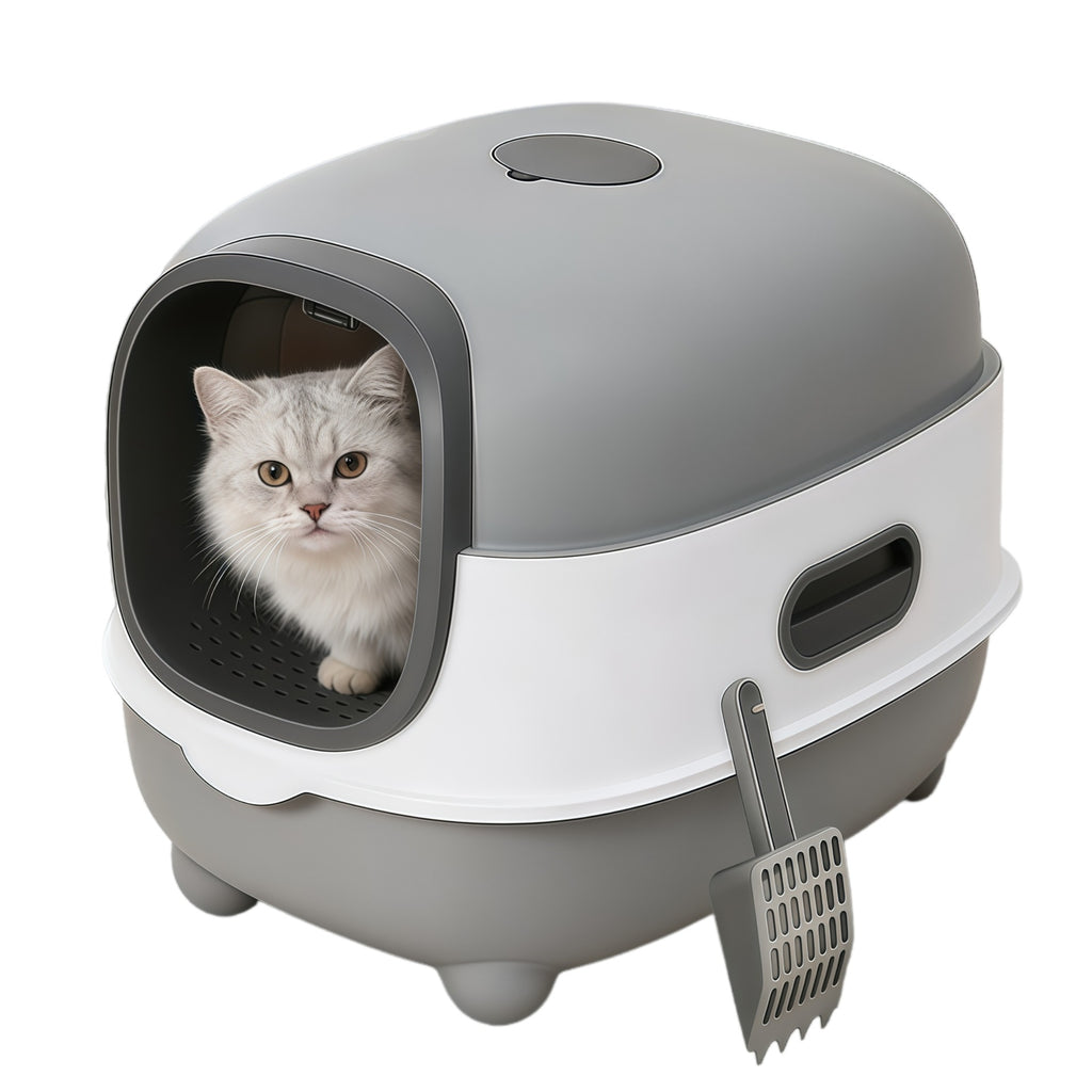 PetSharp FreshGuard? Enclosed Cat Litter Box with UV Odour Control