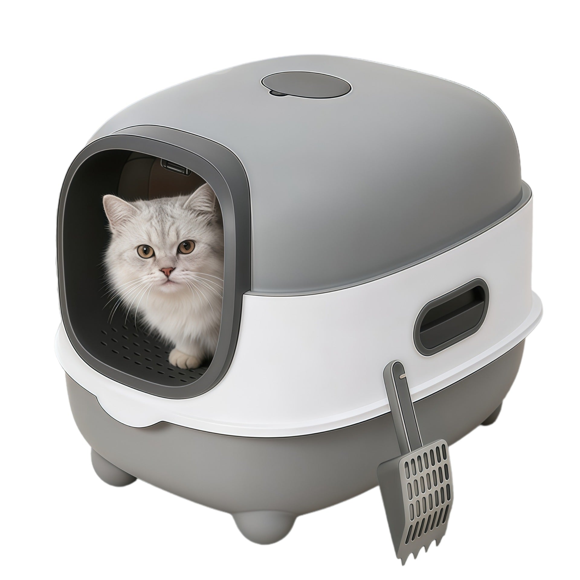 PetSharp FreshGuard? Enclosed Cat Litter Box with UV Odour Control