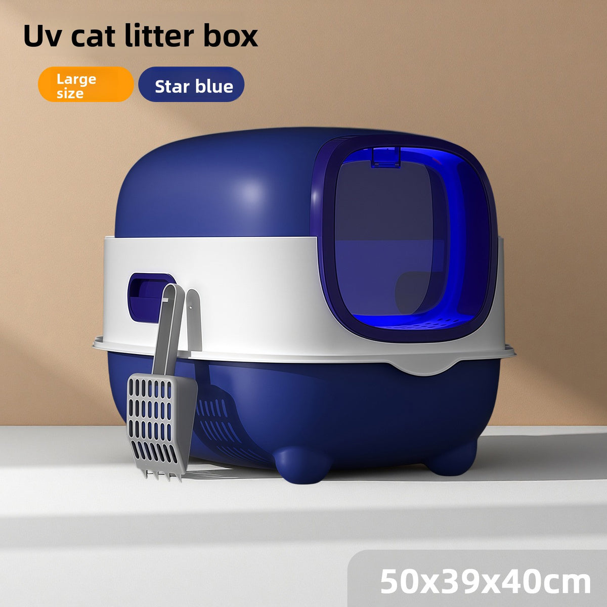 PetSharp FreshGuard? Enclosed Cat Litter Box with UV Odour Control