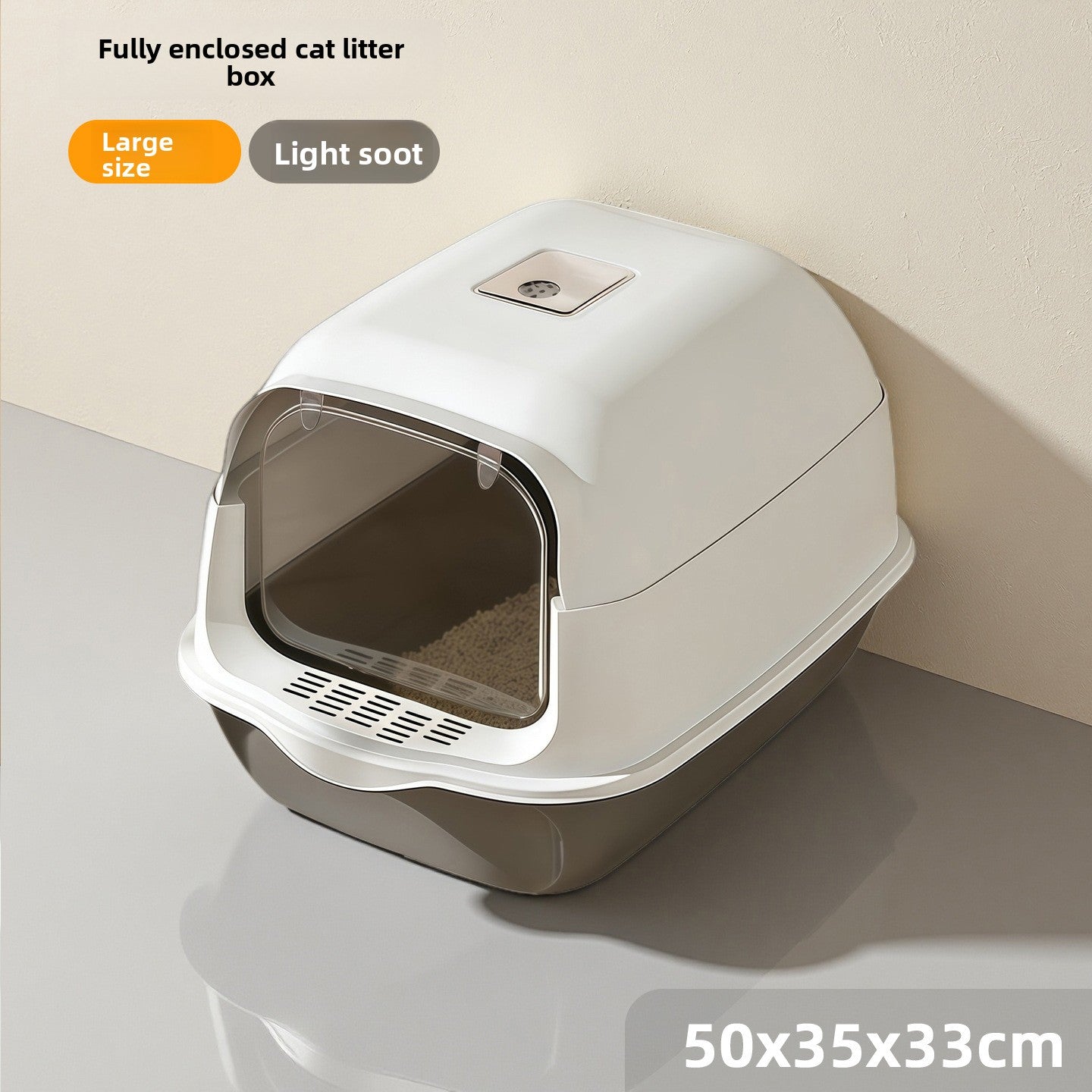 PetSharp FreshGuard? Enclosed Cat Litter Box with UV Odour Control